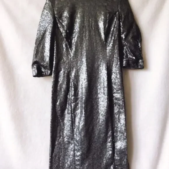New York & Company Gray Sequin Sheath Dress - Picture 3 of 7
